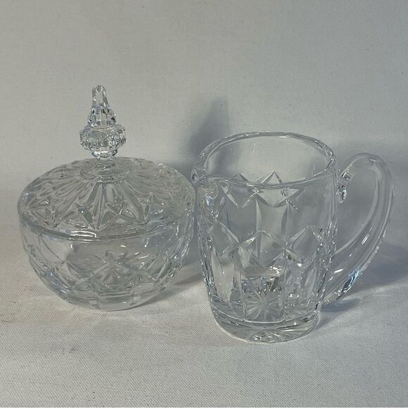 Waterford Crystal Kerry elegant cream and sugar with lid Irish crystal gift - Picture 3 of 17